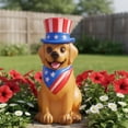 thumbnail image 2 of Way to Celebrate 14-Inch Patriotic Lighted Dog Decoration, Multicolor, 2 of 6