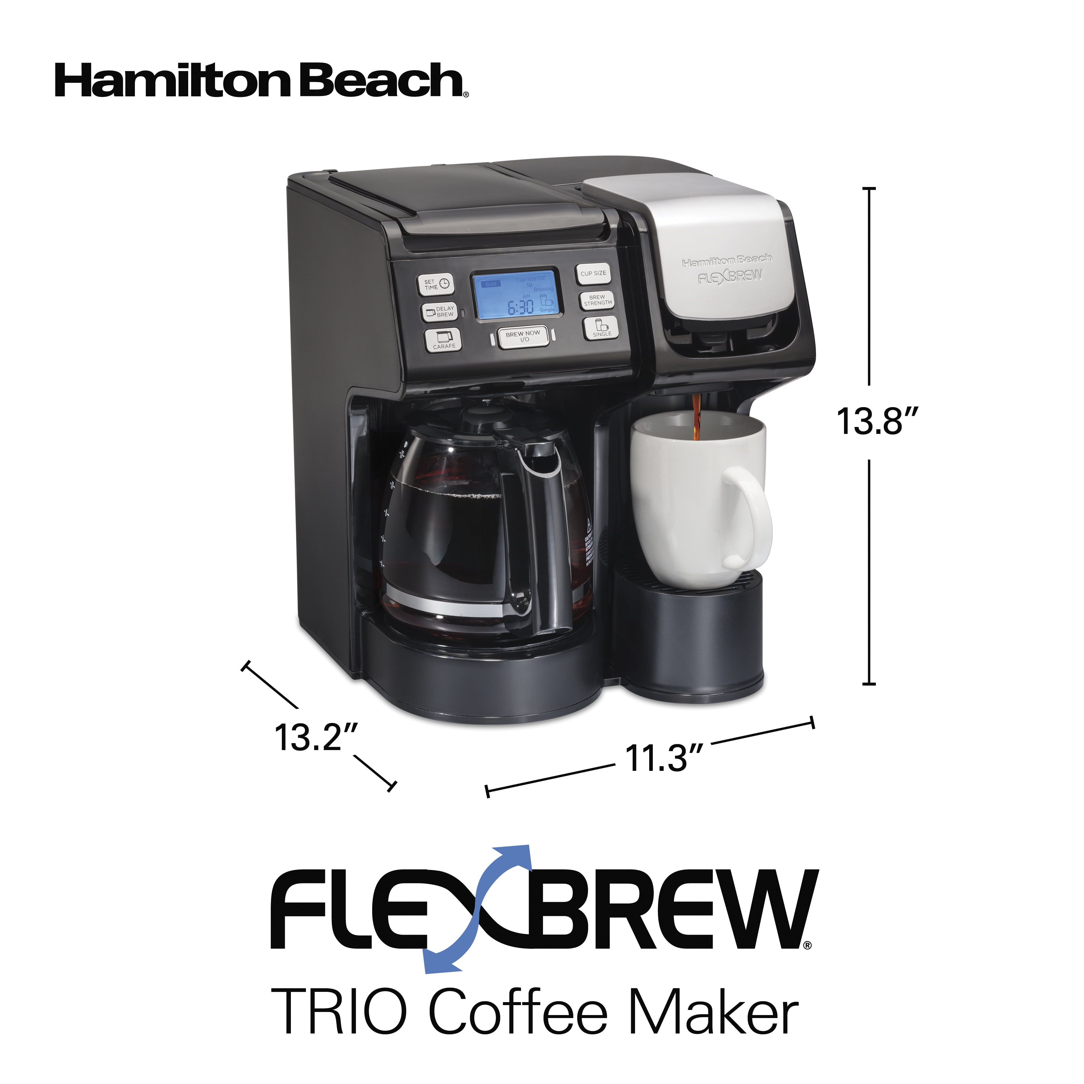 Amazon.com: Hamilton Beach FlexBrew Trio 2-Way Coffee Maker