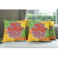 thumbnail image 6 of Ambesonne Hamsa Throw Pillow Cover 4 Pack, Colorful Frame Tribal, 24", Multicolor, 6 of 7
