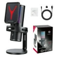 thumbnail image 5 of USB Cardioid Condenser Microphone With Desktop Stand Color Led Lights Adjust Sound For PC, Gaming And Podcasting Black, 5 of 5