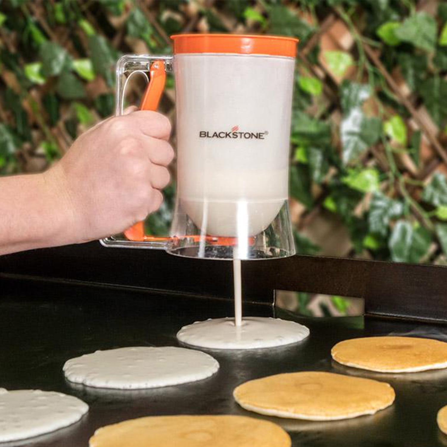 Blackstone 4-Piece Griddle Breakfast Kit with Egg Rings, Pancake Dispenser, and Griddle Press