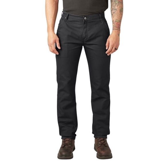 Dickies Men's FLEX Regular Fit Duck Carpenter Pants, Stonewashed Black, 30X32