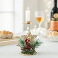 thumbnail image 4 of Christmas Golden Wrought Iron Candlestick Snowflake Elk Pendants Christma Oranments Merry Christmas Decor Happy New Year 2025, 4 of 5