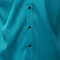 thumbnail image 4 of OGLCCG Mens Short Sleeve Dress Shirt Wrinkle Free Solid Casual Button Down Shirts for Summer Lightweight Slim Fit Business Wedding Formal Shirt,XXXXL,Green, 4 of 4
