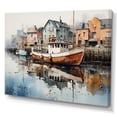 thumbnail image 2 of Designart "Reflective Moments at the Harbor Port V" Nautical & Beach Canvas Print, 2 of 5