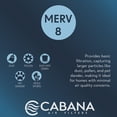 thumbnail image 2 of Cabana Air Filters 6 Pack HVAC Furnace Filter, MERV 8, 20 x 20 x 1, White, 2 of 10