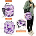 thumbnail image 5 of OPUX Premium Insulated Lunch Box, Soft School Lunch Bag for Girls Kids, Leakproof Small Lunch Pail Women Work, Reusable Compact Cooler Tote Lunchbox for Office Adult, Purple Floral, 5 of 7