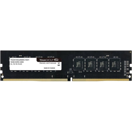 UPC: 0765441637016 | Team Elite 16GB 288-Pin PC RAM DDR4 2666 (PC4 21300) Desktop Memory Model TED416G2666C1901
