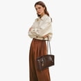 thumbnail image 3 of PRIYAL Shoulder Bag for Women Brown Purse Vintage Leather Shoulder Handbag Trendy Everyday Purse with Pendant, 3 of 12