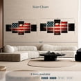 thumbnail image 4 of Elephant Stock American Eagle And Flag Wall Art - Horizontal Multi Panel Canvas - Living Room Wall Decor - Flags Multi Panel - Black And Yellow Decor - 74" x 34", 4 of 8