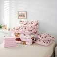 thumbnail image 6 of Feelyou Pink Cowgirl Bedding Comforter Set 7pcs, Rustic Guitar Music King Bedding Sets, 6 of 8