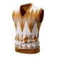 thumbnail image 1 of Chaqueta de Punto con Cuello en V de los Hombres, Blusa Casual de Patrón de Tartán de Coincidencia de Color con Estiramiento Ligero para el Uso Diario Y los Deportes, Moda de Otoño, 1 of 3