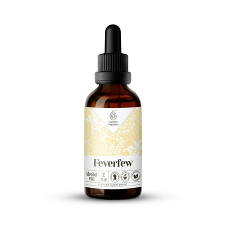 Feverfew Extract, Natural Herbal Supplement for Nervous System Balance, Feverfew (Tanacetum parthenium) Dried Herb Tincture, Alcohol-Free, Drops 2 oz
