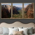 thumbnail image 3 of wall26 Framed Wall Art Print Set Aerial View Arizona Grand Canyon Valley Nature Wilderness Photography Realism Rustic Colorful Multicolor Ultra for Living Room, Bedroom, Office - 16"x24"x3, 3 of 5