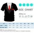 thumbnail image 4 of Rebaike Men's Tuxedo Print T-Shirt Faux Suit Graphic Tee All-Over Costume Polyester Shirt, 4 of 8