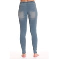 thumbnail image 3 of Just Love Women's Denim Jeggings with Pockets - Comfortable Stretch Jeans Leggings (Light Blue Denim, 3X), 3 of 5