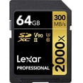 thumbnail image 1 of Lexar Professional 2000x 64 Go SDXC UHS-II Carte (LSD64GCBNA2000R), 1 of 1