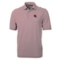 thumbnail image 2 of Men's Cutter & Buck  Burgundy Washington Commanders Helmet Virtue Eco Pique Stripe Recycled Polo, 2 of 3