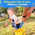 thumbnail image 1 of Pistola de agua de espuma plástica, juego de 6 pistolas de agua de largo alcance, divertido cañón de agua, juego de pistola de agua al aire libre para niños y adultos en piscinas y playas., 1 of 5