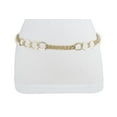 thumbnail image 3 of New Women Gold Metal Chain Links Narrow Waistband Hip High Waist Fashion Belt Plus XL XXL, 3 of 10