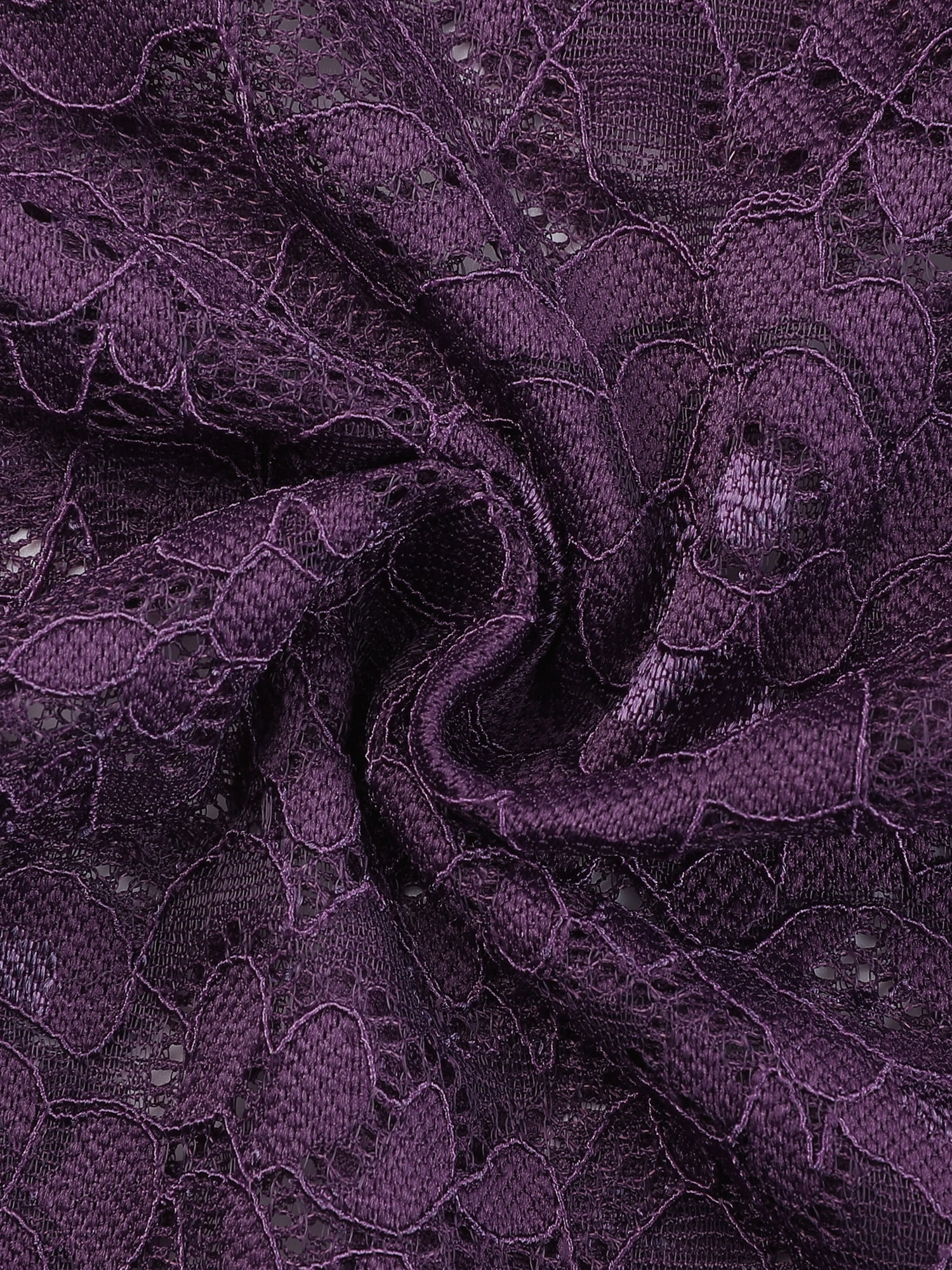DARING DIVA Lace Keyhole Back Fitted Semi Sheer Top XL Purple