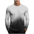 thumbnail image 2 of Nmnitkp Men's Long Sleeve Shirt Casual Crewneck Lightweight High-Quality Fabric Mens Long Sleeve Tee Shirts White,L, 2 of 5