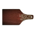 thumbnail image 2 of Burgundy Cutting Board, Floral Swirls Ivy Image Ombre Details Grunge Backdrop Flower Art, Decorative Tempered Glass Cutting and Serving Board, Wine Bottle Shape, Cream Ruby, by Ambesonne, 2 of 5