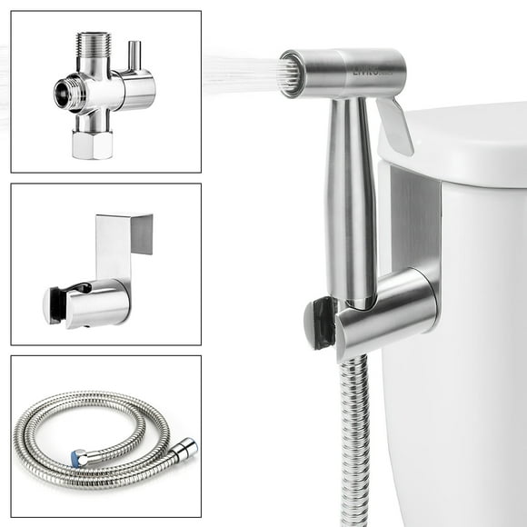 Pulvérisateur de Bidet Tenu à la Main en Acier Inoxydable, Ensemble Complet de Bidet pour Toilette, Pulvérisateur de Bidet à la Main pour Toilette de Jour