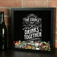 thumbnail image 2 of Torched Couple Drinks Together Beer Cap Shadow Box Wall Decor 13"x13"x13", 2 of 3