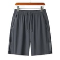 thumbnail image 2 of Crunowin Boys Summer Shorts Breathable Ice Silk Quick-Dry Sporty Outdoor Shorts Gray Size 10, 2 of 6