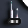 thumbnail image 5 of Esquirla Double Hole Toothbrush Holder, Innovative And Space-saving for Electric Toothbrush , Black, 2 Pcs, 5 of 8