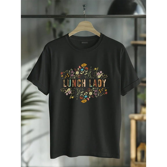 100% Cotton Casual Tshirt Lunch Lady Lunch Lady T-Shirt