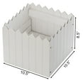 thumbnail image 2 of Gardenised QI004006B.S 8.5 x 10.5 x 10.5 in. Square Traditional Fence Design Vinyl Planter Box, White, 2 of 12
