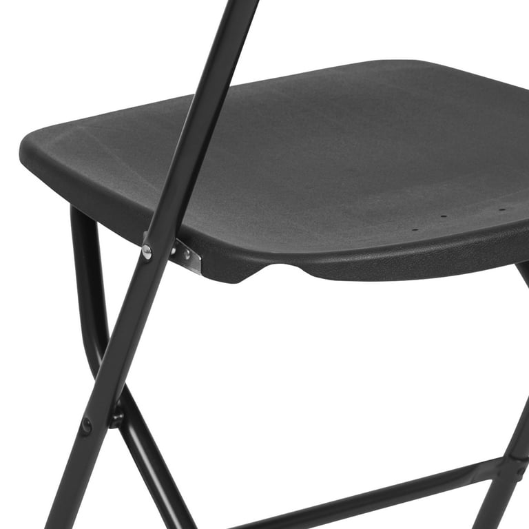 Flash Furniture Hercules Series Plastic Folding Chair Black 10
