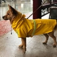 thumbnail image 3 of Pet Dog Hooded Raincoat Windproof Rainproof Rain Jacket Poncho With Reflective Strap For Camping Hiking, 3 of 9