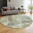 thumbnail image 6 of Addison Rugs Mayfield Premium Machine Washable Transitional Abstract Aloe Round Rug, 8' x 8', 6 of 6