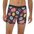 thumbnail image 2 of Men'S Boxer Briefs, Donut Print No.9017 Soft And Breathable Mens Underwear Boxer Briefs With Widen Waist, 2 of 2