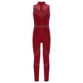 thumbnail image 2 of iixpin Full Body Jumpsuit for Girls Long Sleeves Biketards Tumbling Dance Leotard Skating Romper Bodysuit Burgundy 16, 2 of 6