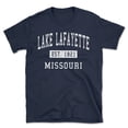 thumbnail image 1 of Lake Lafayette Missouri Classic Established Men's Cotton T-Shirt, 1 of 1
