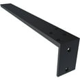 thumbnail image 5 of Ekena Millwork 2 1/2"W x 22"D x 4"H Hidden Support Steel Heavy Duty Bracket w/ Back Plate, Powder Coated Black, 5 of 10