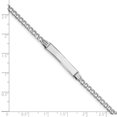 thumbnail image 3 of 14k White Gold Cuban Link Name Bar Identification Id Bracelet, 3 of 7