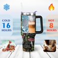 thumbnail image 4 of 40oz Colorful Botanical Mushroom Stainless Steel Flip Straw Tumbler Spill Proof Travel Cup Double Wall Vacuum Insulated Coffee Mug with Top Handle, 4 of 6