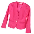 thumbnail image 3 of Chaqueta de Trabajo de Negocioa Traje de Oficina Uniforme de Mangas rgas Botón Slim para Mujer Rosado Soledad Chaqueta de trabajo para mujer, 3 of 10