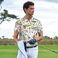 thumbnail image 2 of Kdxio Sea Animals 1 Print Men's Short Sleeve Polo Shirt,Midweight Men's Shirt, 2 of 5