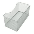 thumbnail image 4 of Ybm Home Wire Mesh Magnetic Storage Basket, Trash Caddy, Kitchen Office Supply Organizer Silver 11 in. L x 5.5 in. W x 5 in. H, 4 of 8