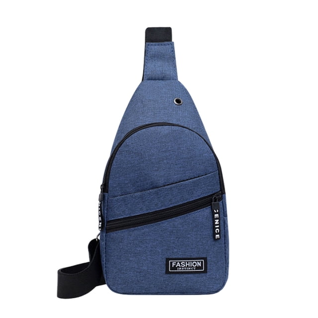 Mochila bandolera con orificio para auriculares, bolso de pecho multiusos, bolso de hombro, mochila ajustable para viajes, senderismo, bolso informal ligero para actividades al aire libre, trabajo y