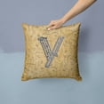thumbnail image 2 of Monogram Letter Musical Instrument Alphabet Fabric Decorative Pillow, 2 of 4