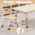 thumbnail image 3 of Eastvita Toddler Height - Adjustable 6-Seat Table Chairs Set with Graffiti Desktop, 3 of 4