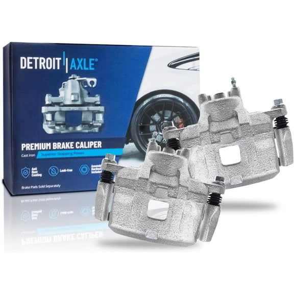 Detroit Axle - 2pc Front Brake Calipers for 2008-2017 Mitsubishi Lancer Disc Brake Calipers with Brackets 2009 2010 2011 2012 2013 2014 2015 2016 Replacement