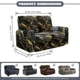thumbnail image 7 of Garronmavis Black Gold Marble Print Recliner Couch Cover 2 Seats Lazy Boy Recliner Covers Stretchy Washable 6-Pieces Lazyboy Covers with Elastic Bottom Protector, 7 of 7